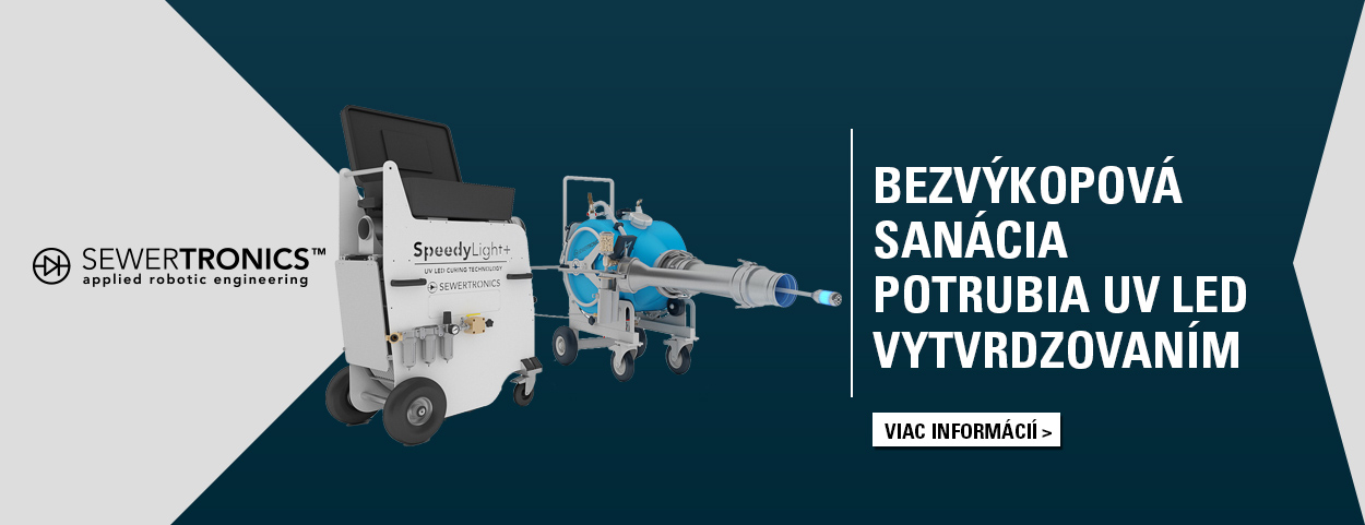 bezvýkopová sanácia potrubia UV LED vytvrdzovaním